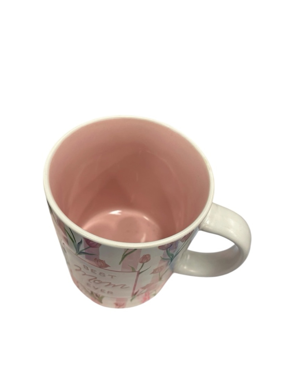Best Mom Ever Pink Floral Ceramic Mug - NWT - Picture 2 of 2